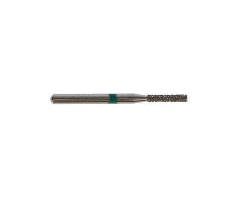 Piranha Diamond Single-Use Burs, FG, Flat End Cylinder, # 836-012, 1.2 mm, Coarse, Green, 25/Pk, 836-012C