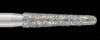 Piranha Diamond Single-Use Burs, FG, Round End Taper, # 856-018, 1.8 mm, Super Coarse, Black, 25/Pk, 856-018SC