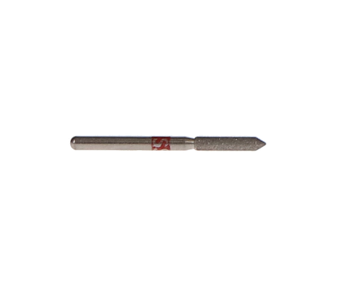 Piranha Diamond Single-Use Burs, FG, Beveled Cylinder, # 885-016, 1.6 mm, Fine, Red, 25/Pk, 885-016F
