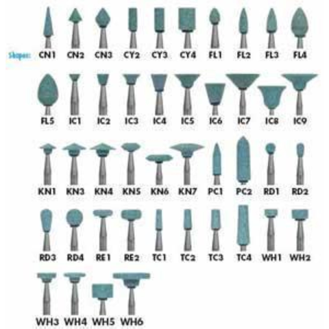 Dura-Green Stones, HP, Inverted Cone, # 135 (IC9), Green, 12/Pk, 0022