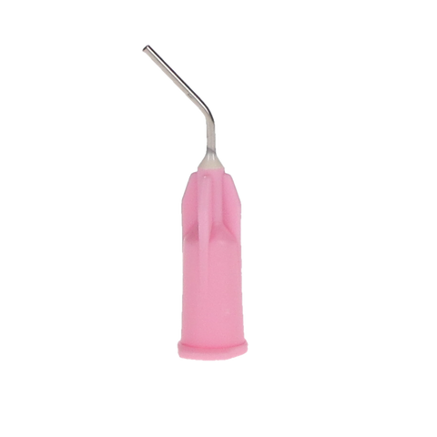 Pre-Bent Applicator Tips, 20 Ga, 1/2", Pink, 20/Pk, 20L20
