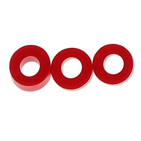 Silicone Code Rings, Standard, 1/8" x 1/8", Red, 100/Pk, CR4