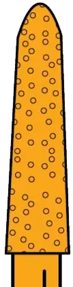 Two Striper Gold-Plated Diamond Burs, FG, Curettage, 258.SB, 2.2 mm, Medium, Blue, 5/Pk, 2015627