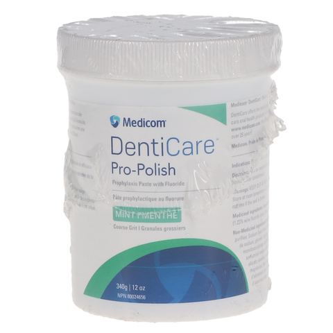 DentiCare, Pro-Polish, Prophy Paste Jars, 340 g, Coarse, Mint, 1/Pk, 10031-CMUN (Exp. 11/01/24)