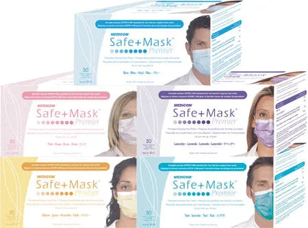 SafeMask Premier Procedure Earloop, ASTM Level 1, Blue, 50/Box, 2015