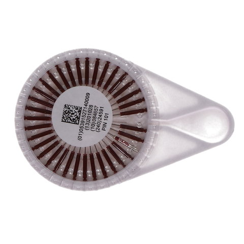 Filhol Titanium Dental Pins, Standard Package, Universal, 0.021", Red, 38/Pk, PIN101