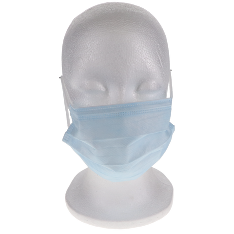 S3 ACE Earloop Face Masks, ASTM Level 2, Blue, 50/Pk, S3080B