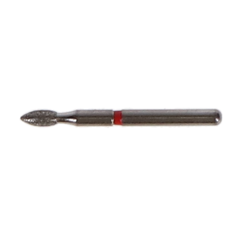 NTI Diamond Burs, FG, Football Pointed End, # F368, 1.6 mm, Fine, Red, 5/Pk, F368-016
