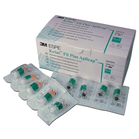Ketac-Fil Plus Aplicap Glass Ionomer Anterior Restorative, Self-Cure, Capsule Refill, A2, 50/Pk