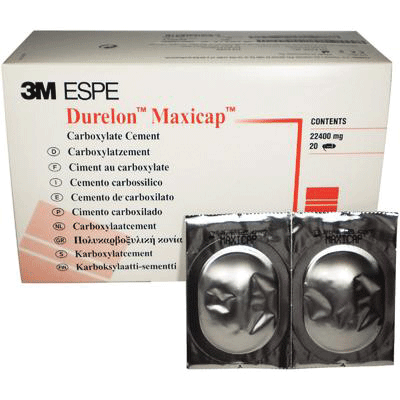 Durelon Carboxylate Luting Cement, Maxicap Capsule Kit, 20/Pk