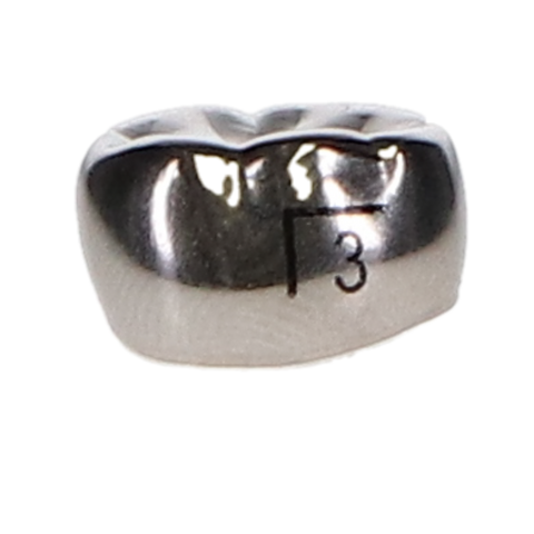 Ion Nichro Stainless Steel Molar Crowns, First Permanent Molar, # 3 Lower Left, 5/Pk, 6LL3