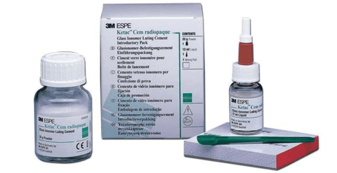 Ketac Cem Radiopaque Glass Ionomer Luting Cement, Powder Refill, 33 g, 1/Pk