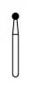 NTI Diamond Bur, FG, Round, # 801, 1.8 mm, Fine, Red, 5/Pk, F801-018