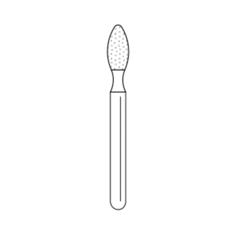 Solo Diamond Single Use Burs, FG, Football, # 1923, 2.3 mm, Extra Fine, Yellow, 25/Pk, 368023EF