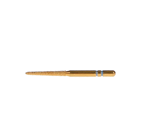 Two Striper Gold-Plated Diamond Burs, FG, Curettage, 252.SC, 1.8 mm, Medium, Blue, 5/Pk, 2015607