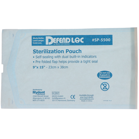 Defend Sterilization Pouches, 5.25" x 10", 200/Pk, SP3500