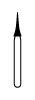 NTI Diamond Burs, FG, Needle, # 833, 1.8 mm, Fine, Red, 5/Pk, F833-018