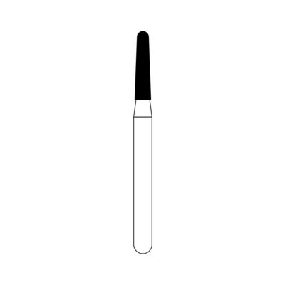 NTI Diamond Burs, FG, Taper Round End, # M855, 1.4 mm, Medium, Gray, 5/Pk, M855-014