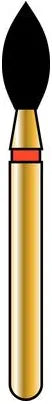 Alpen Multilayer Diamond Burs, FG, Football Pointed, # 368, 2.3 mm, Fine, Red, 5/Pk, R368F023FG