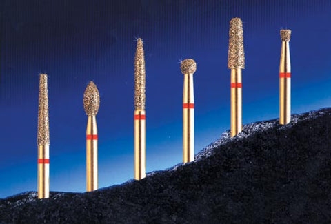 Alpen Multilayer Diamond Burs, FG, Interproximal Cone, # 392-016, 1.6 mm, Fine, Red, 5/Pk, 60031821