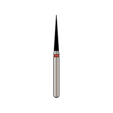 Alpen X1 Diamond Single-Use Bur, FG, Cone Pointed End, # 859, 1.4 mm, Fine, Red, 25/Pk, X859F014