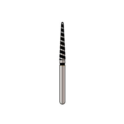 Alpen X1 TurboCut Diamond Single-Use Bur, FG, Tapered Long Round End, # 856L, 1.8 mm, Super Coarse, Black, 25/Pk, X856LTC018