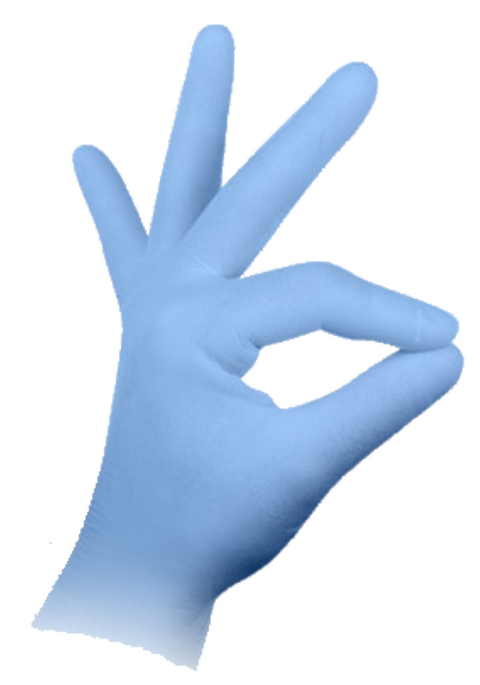 Contour Nitrile Examination Gloves, Powder-Free, Large, 100/Box, CR3118