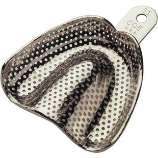 Coe Nickel-Plated Metal Perforated Complete Denture Impression Trays, # 61, Upper, 1/Pk, 260611