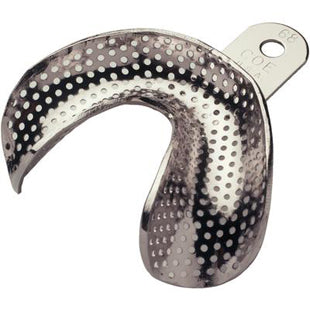 Coe Nickel-Plated Metal Perforated Complete Denture Impression Trays, # 68, Lower, 1/Pk, 260681
