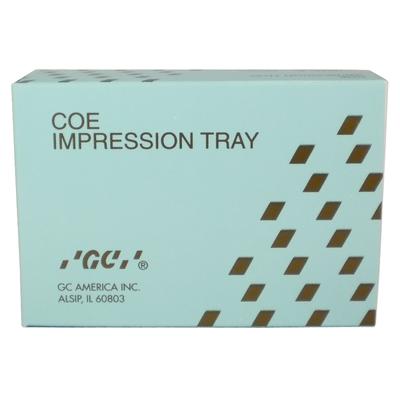 Coe Nickel-Plated Metal Perforated Complete Denture Impression Trays, Full Set, 8/Pk, 260608