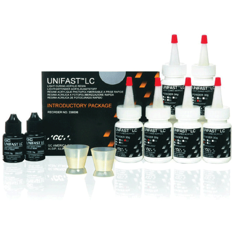 Unifast LC Light-Curing Acrylic Resin, Powder Refill, 50 g, B2, 1/Pk