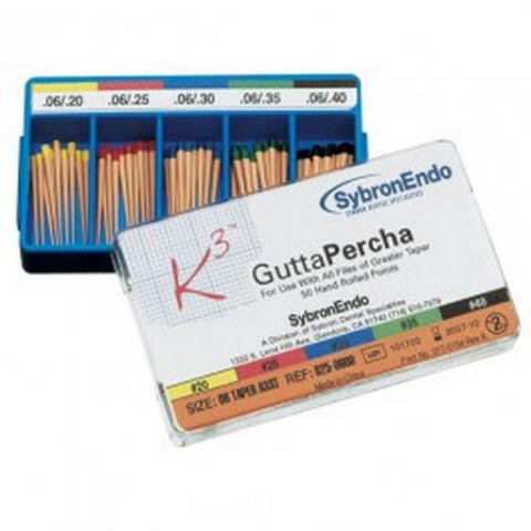 K3 Gutta Percha Points, 0.04 Taper, # 30, Blue, 50/Pk, 8250430