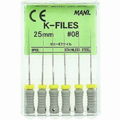 K-File, Stainless Steel, 25 mm, # 80, Black, 6/Pk