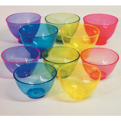 Candeez Flexible Mixing Bowl, Plastic, 600 cc, Large, Unscented, Red, 1/Pk