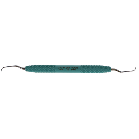 Amazing Gracey Curette, Double-Ended, 13/14, Extended Reach, Rigid, Green, 1/Pk, R043R