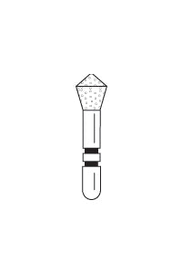 Two Striper Diamond Burs, FGSS, Short Cut, Skooter Acorn, T1 S, 2.8 mm, Medium, Blue, 5/Pk, 2015903