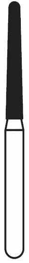 Solo Diamond Single Use Burs, FG, Round End Taper, # 1114.10, 1.4 mm, Fine, Red, 25/Pk, 850014F