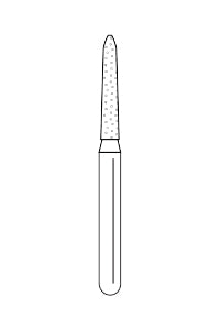Solo Diamond Single Use Burs, FG, Curettage K, # 1714.8, 1.4 mm, Coarse, Green, 25/Pk, 878K014C