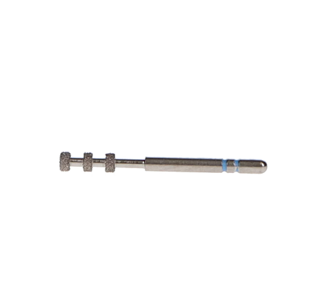 Two Striper Diamond Burs, FG, Depth Marker, DC0.5, 2.1 mm, Medium, Blue, 5/Pk, 2015971