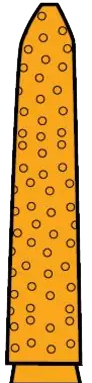 Two Striper Gold-Plated Diamond Burs, FG, Curettage, 254.SC, 2.2 mm, Medium, Blue, 5/Pk, 2015619