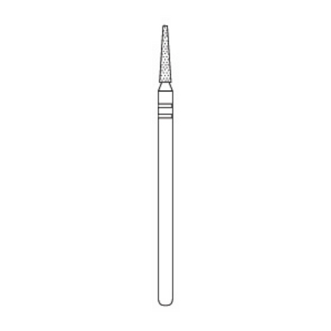 Two Striper Laboratory Diamond Burs, HP, Flat-End Taper, X701.9, 1.8 mm, Fine, Red, 1/Pk, 2012753