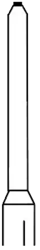 Two Striper Diamond Burs, FG, Tissue Guard End-Cutting, TGE1.6, 1.6 mm, Fine, Red, 5/Pk, 2015842