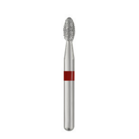 Piranha Diamond Single-Use Burs, FG, Football, # 379-018, 1.8 mm, Fine, Red, 25/Pk, 379-018F