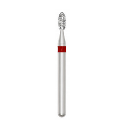 Piranha Diamond Single-Use Burs, FG, Football, # 379-023, 2.3 mm, Fine, Red, 25/Pk, 379-023F