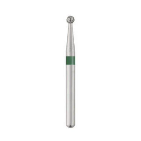Piranha Diamond Single-Use Burs, FG, Round, # 801-014, 1.4 mm, Coarse, Green, 25/Pk, 801-014C