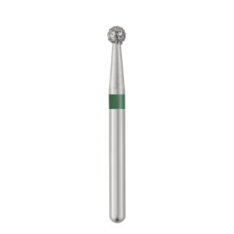 Piranha Diamond Single-Use Burs, FG, Round, # 801-018, 1.8 mm, Coarse, Green, 25/Pk, 801-018C