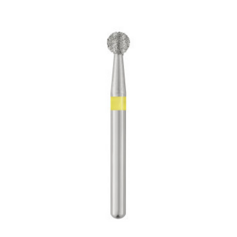 Piranha Diamond Single-Use Burs, FG, Round, # 801-023, 2.3 mm, Very Fine, Yellow, 25/Pk, 801-023VF