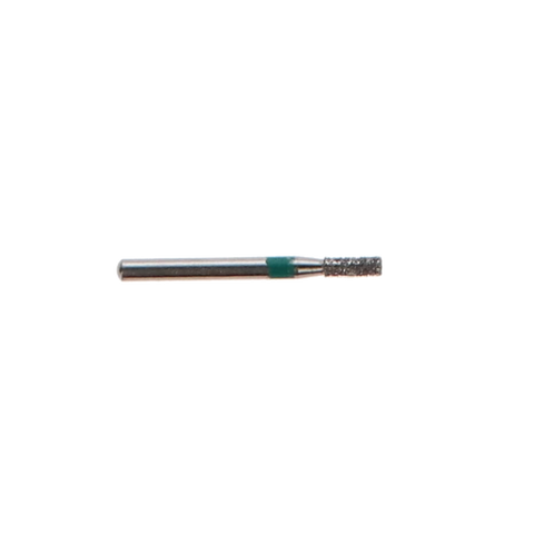Piranha Diamond Burs, FG, Flat End Cylinder, # 835-014, 1.4 mm, Coarse, Green, 25/Pk, 835-014C
