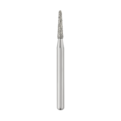 Piranha Diamond Single-Use Burs, FG, Round End Taper, # 855-014, 1.4 mm, Medium, Blue, 25/Pk, 855-014M