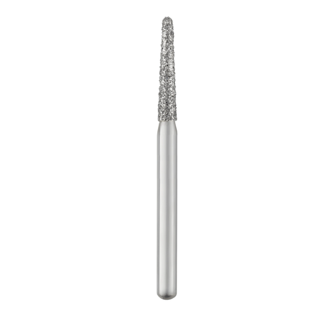 Piranha Diamond Single-Use Burs, FG, Round End Taper, # 856-016, 1.6 mm, Medium, Blue, 25/Pk, 856-016M